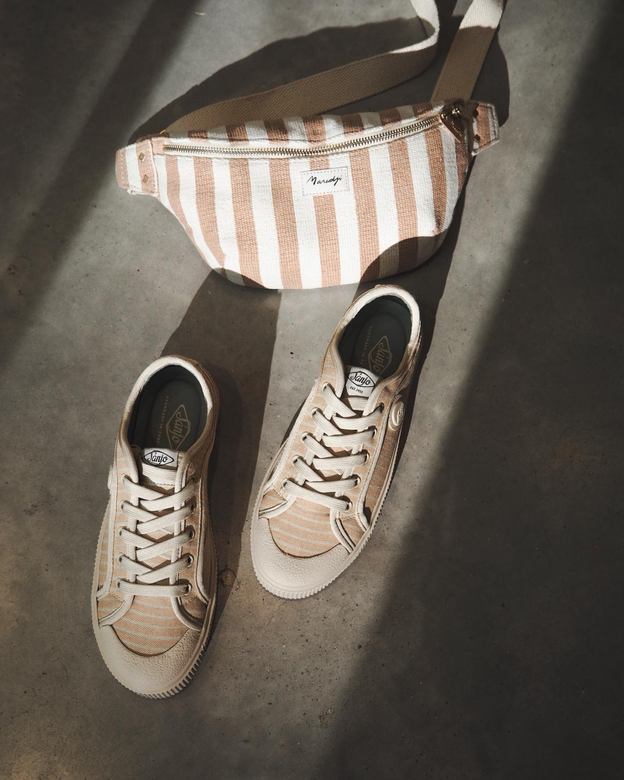 Sanjo K200 sneaker - Pinstripe Mustard