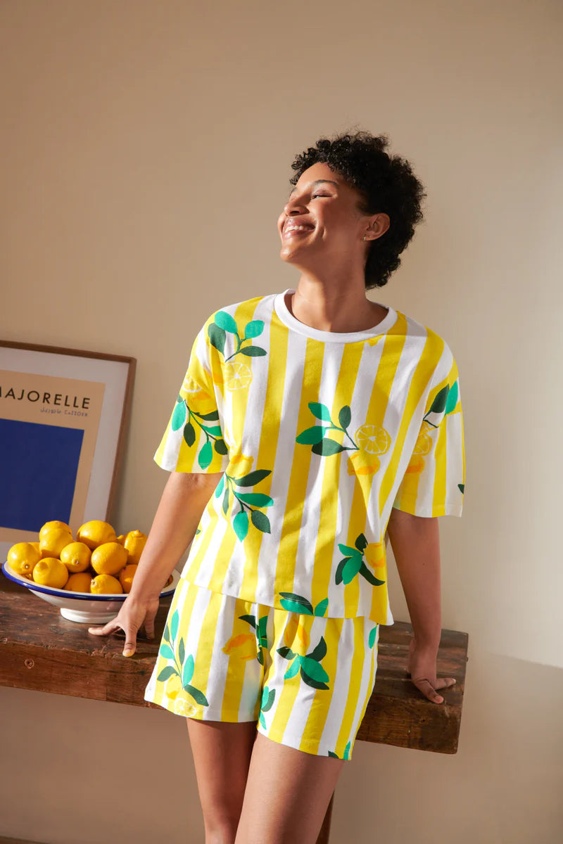 Set Citrons Rayures Jaunes - We Are Jolies