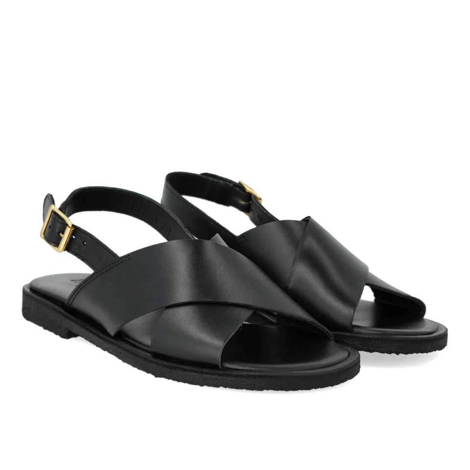 Classic cross sandal - Zwart - Angulus