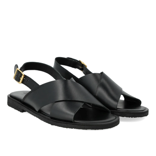 Classic cross sandal - Zwart - Angulus