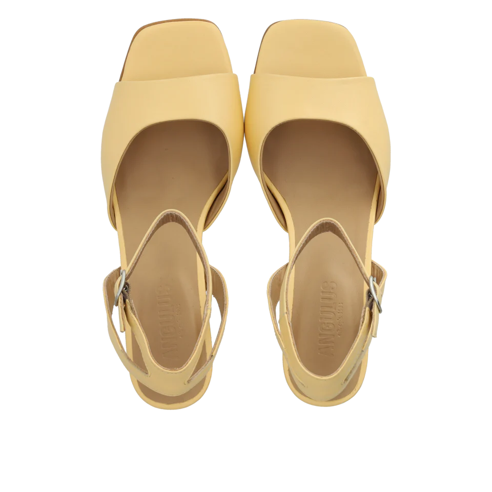 Angulus Sandal with heel - Yellow