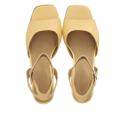 Angulus Sandal with heel - Yellow