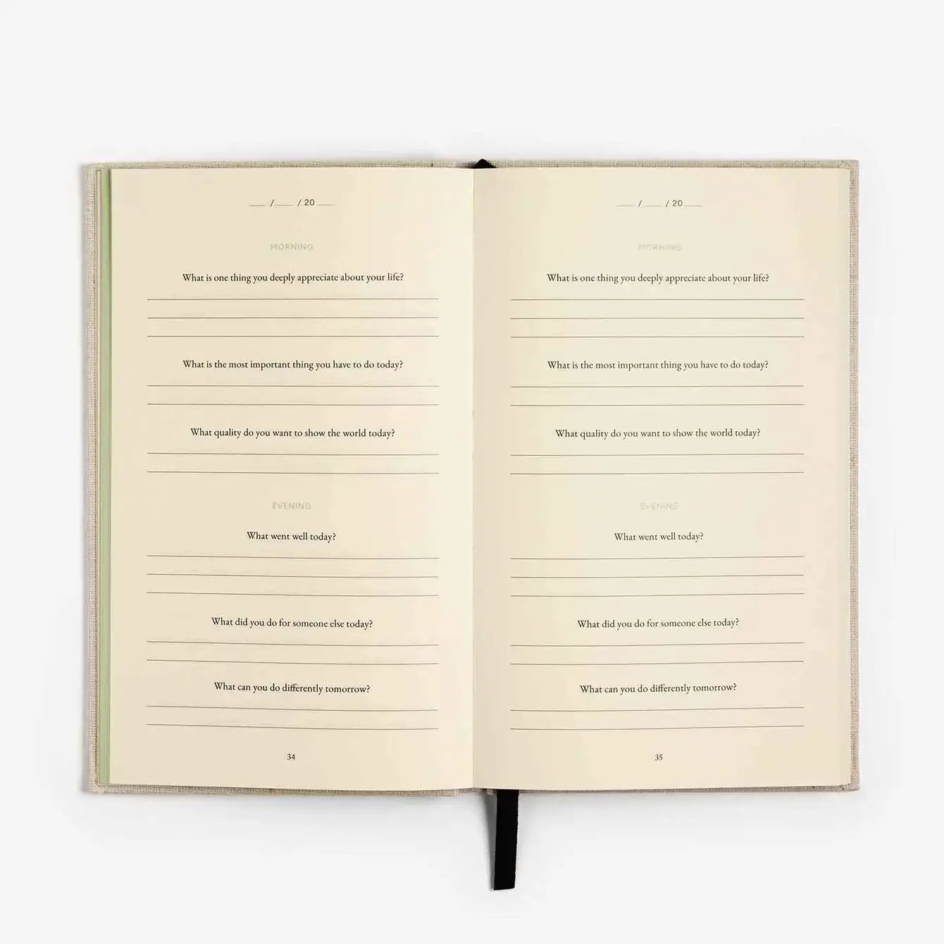 Three Question Journal - Linen