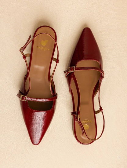 Bobbies - Amel Cherry Gloss slingback