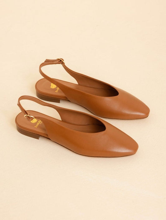Bobbies - Anouk Camel slingback