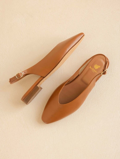 Bobbies - Anouk Camel slingback