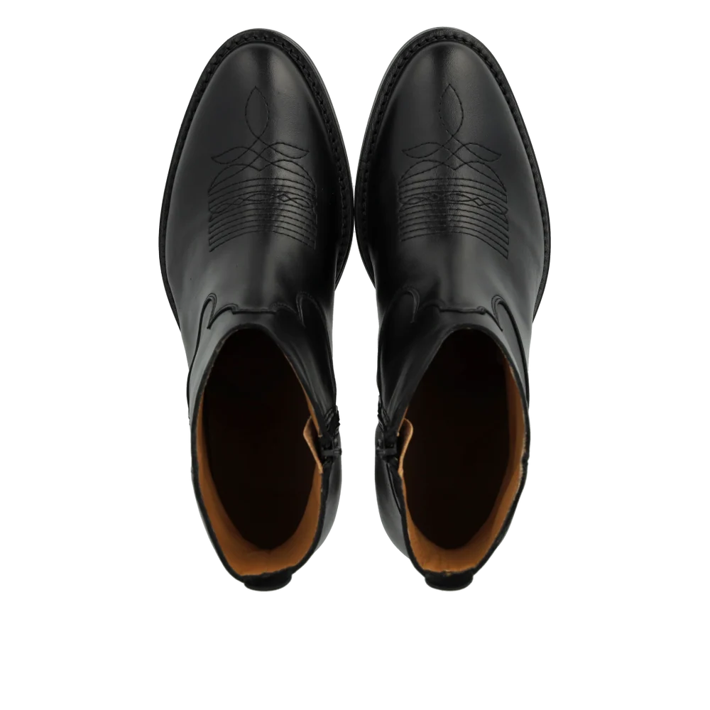 Angulus - Cowboy boot - Zwart leer