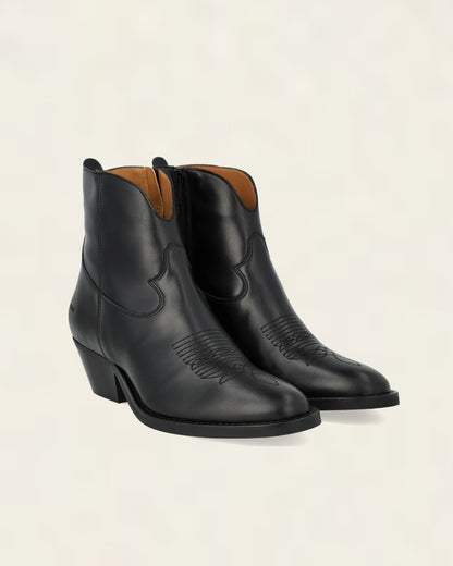 Angulus - Cowboy boot - Zwart leer