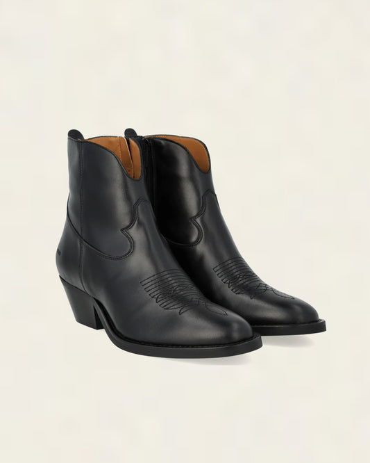 Angulus - Cowboy boot - Zwart leer