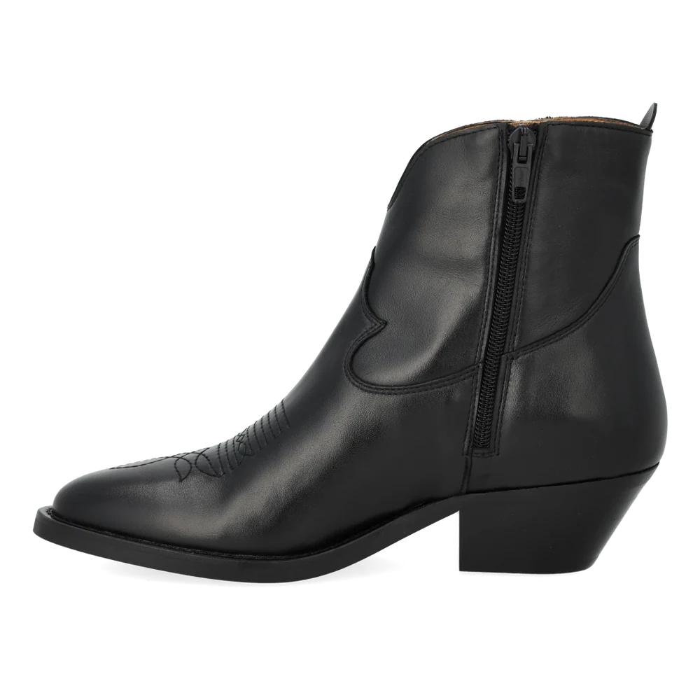 Angulus - Cowboy boot - Zwart leer