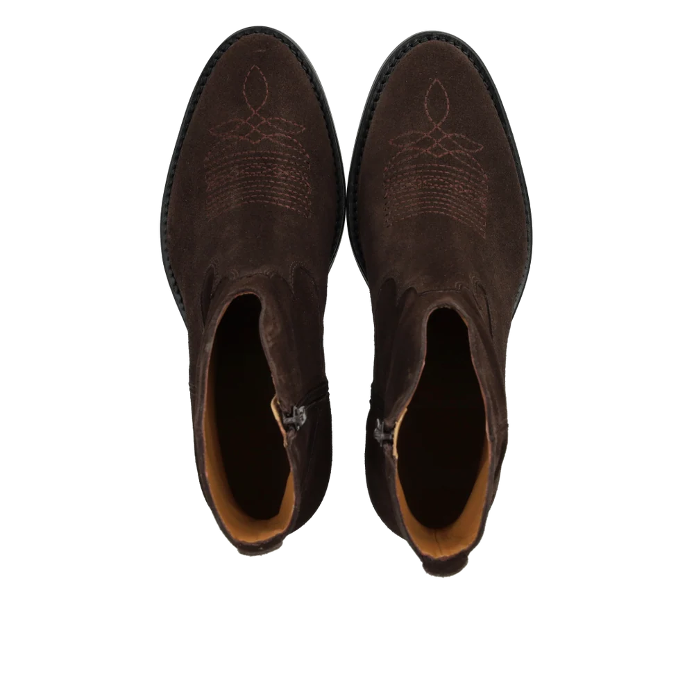 Angulus - Cowboy boot - Bruin suède