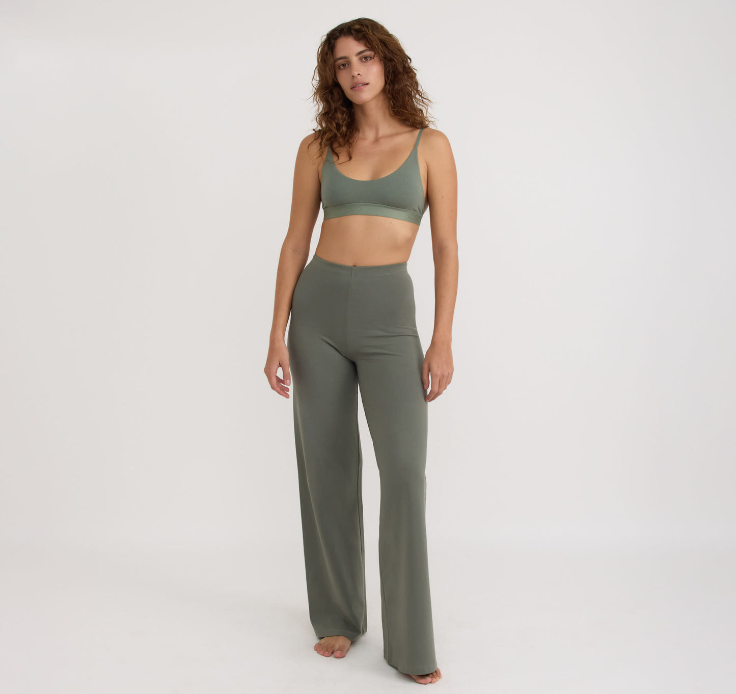 Core Straight Leg Pants - Seaweed - Organic Basics