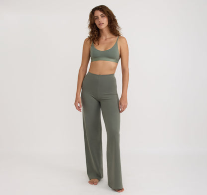 Core Straight Leg Pants - Seaweed - Organic Basics