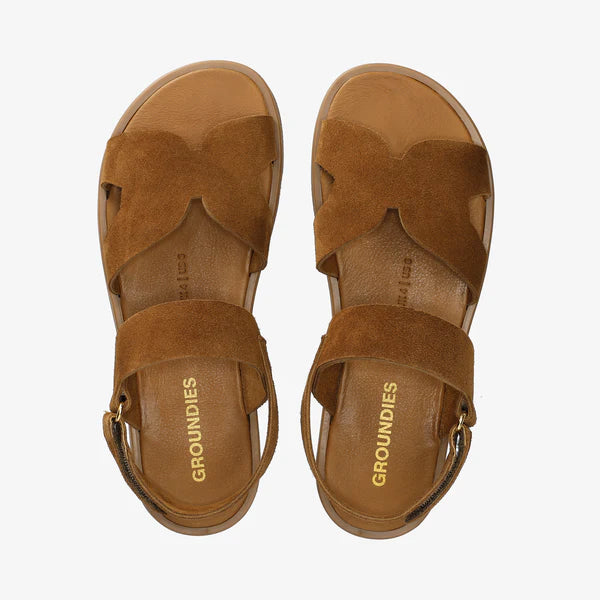 Groundies - Juno sandal in Caramel