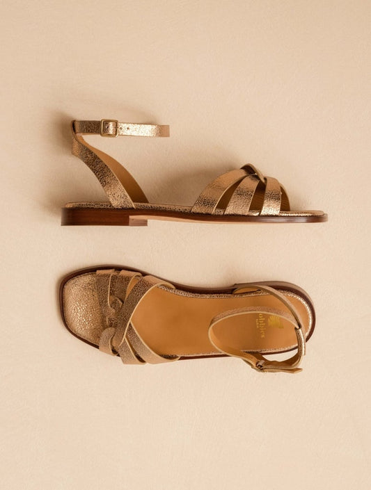 Bobbies - Hanaé sandal - Or Sepia