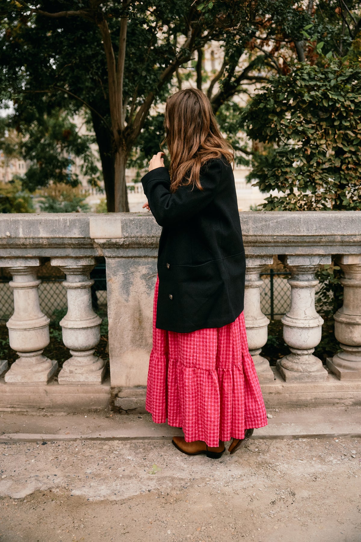 Double-Breasted Tailored Coat - Zwart