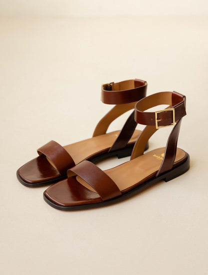 Bobbies - Nalini sandals Chestnut