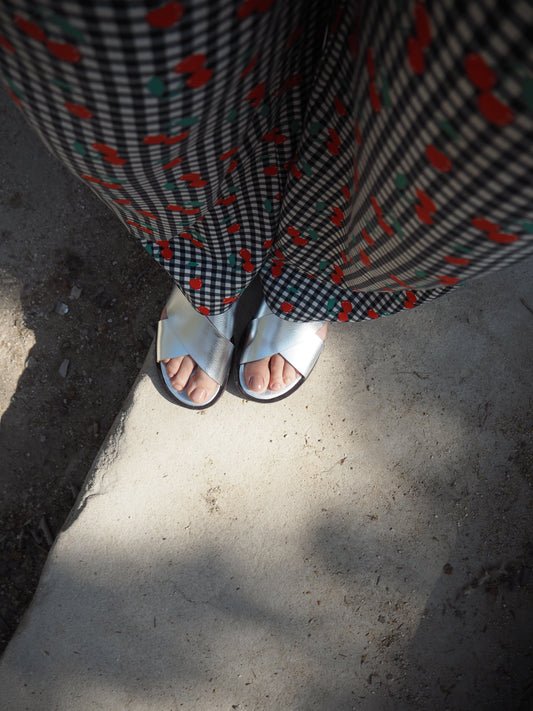 Classic cross sandal - Zilver - Angulus