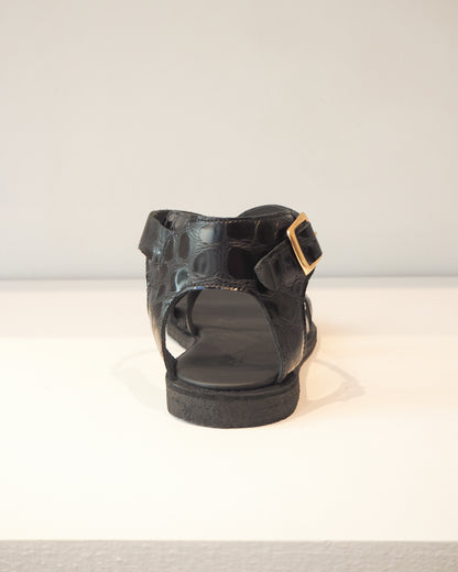 Angulus - Black Croco - Sandaal