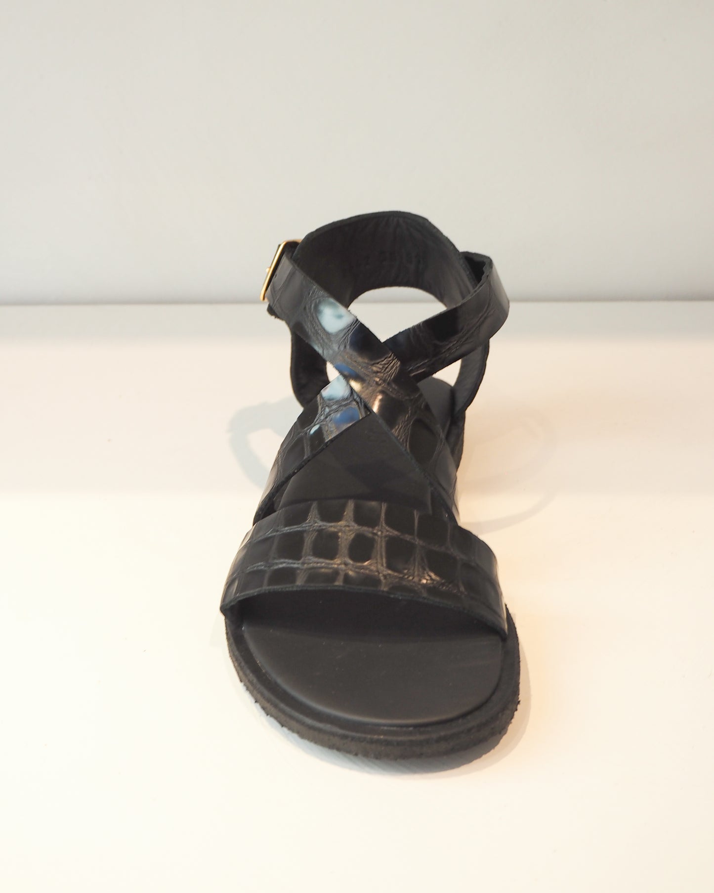 Angulus - Black Croco - Sandaal