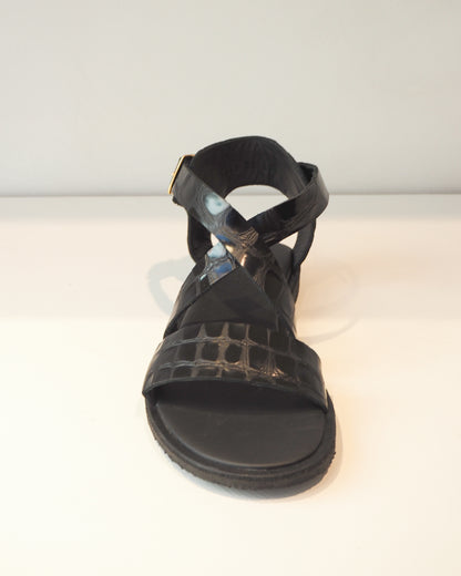 Angulus - Black Croco - Sandaal