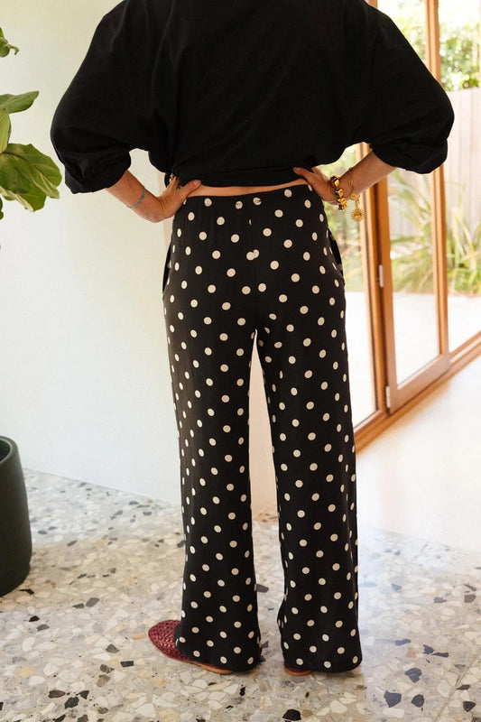 We Are Jolies - Broek met stippen - Zwart/wit