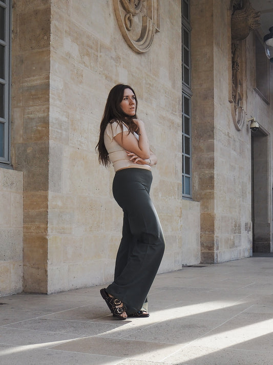 Core Straight Leg Pants - Seaweed - Organic Basics