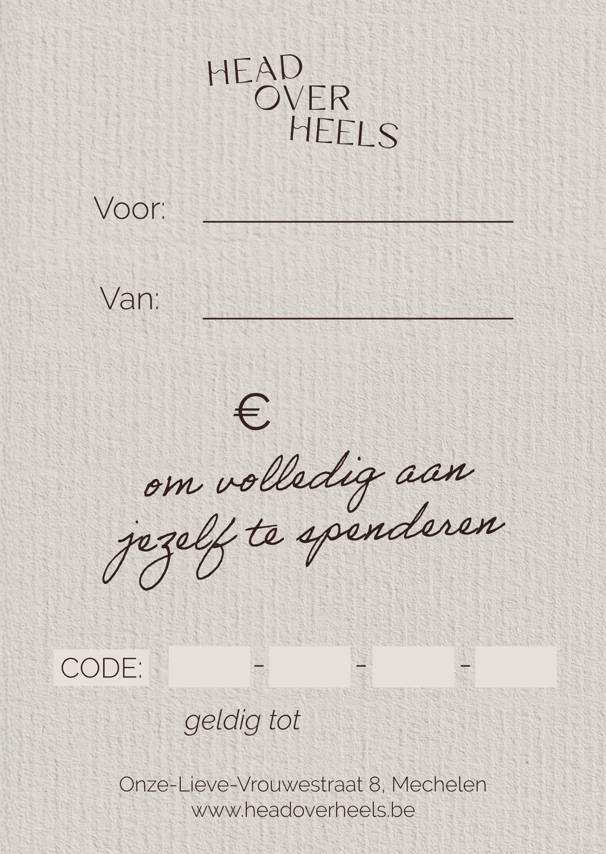 Moederdag cadeaubon