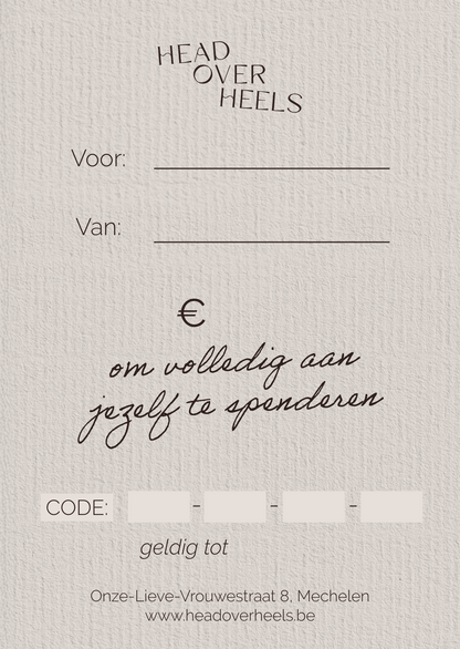 Moederdag cadeaubon