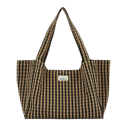 Vichy Café katoenen handtas